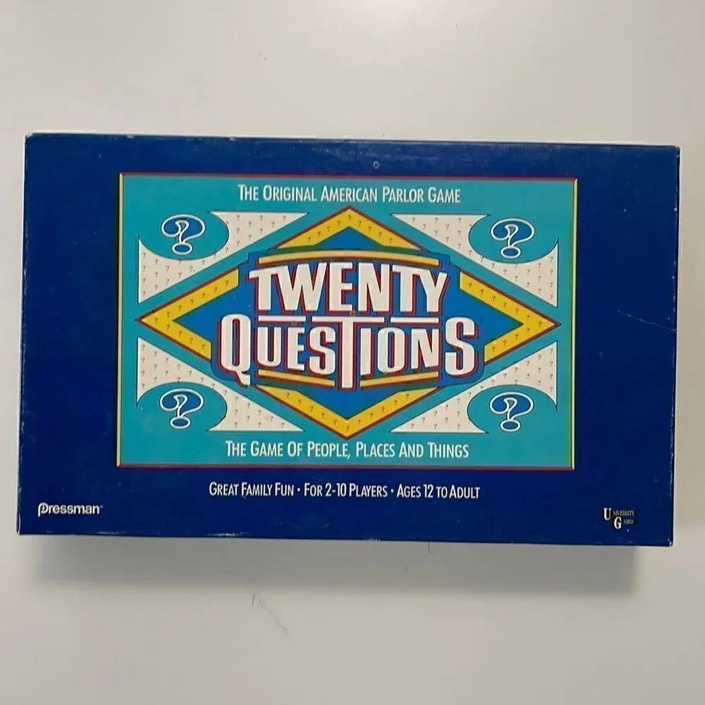 Twenty questions family board game.  The game of People Places and Things.